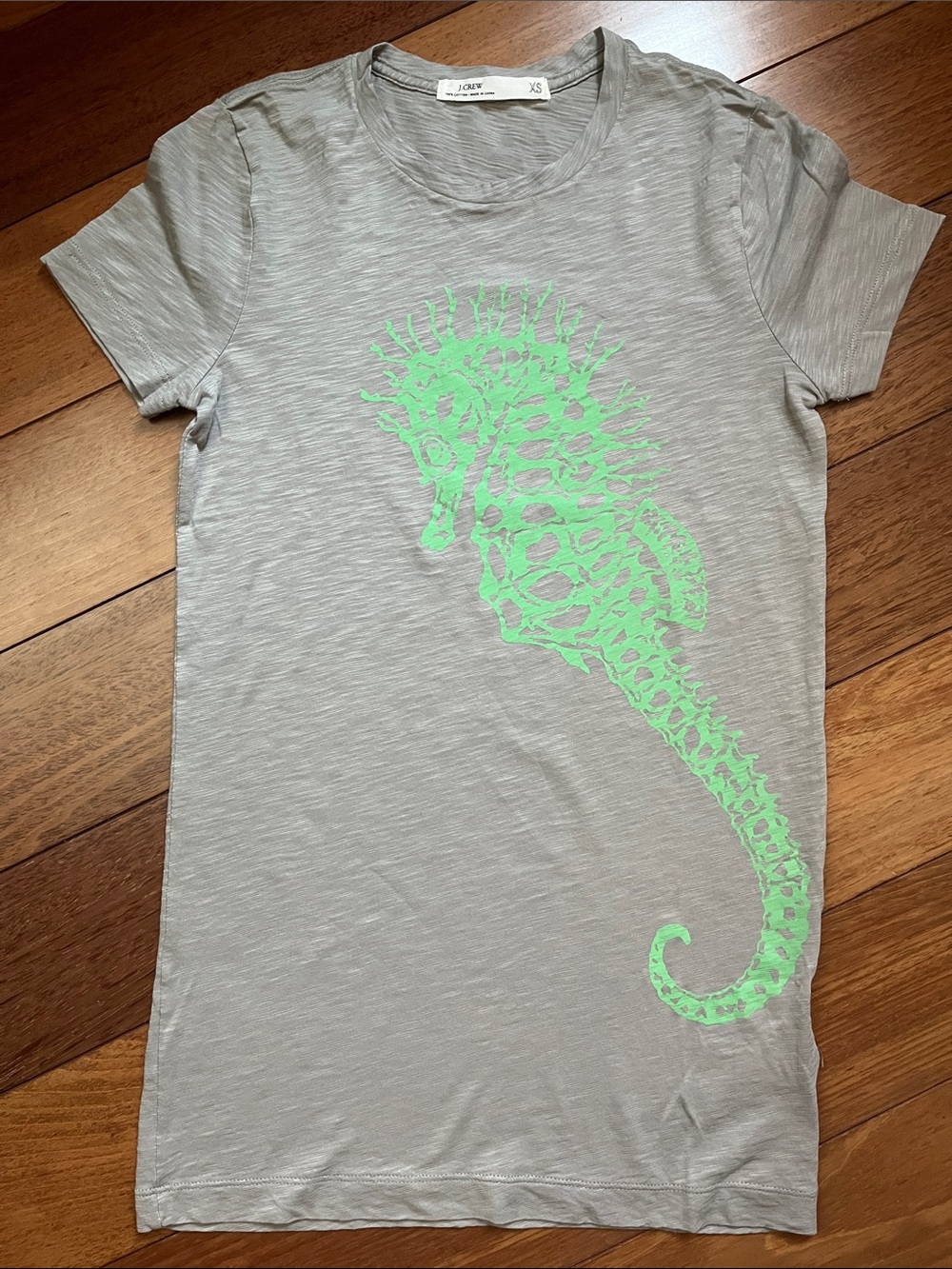 NWOT J. Crew Neon Seahorse Tee